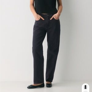Denim Forum Black Low-Rise Baggy Jeans